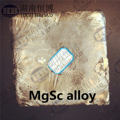 ISO แมกนีเซียม Scandium โลหะ Mg2% Sc Mg5% Sc Mg30% Sc Master Alloy