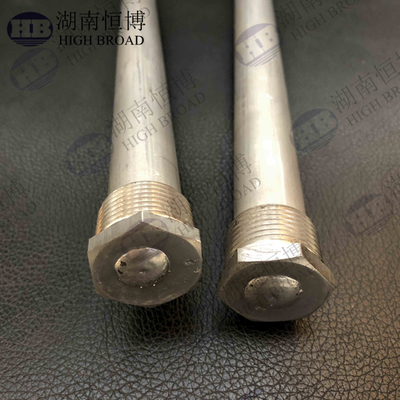 แมกนีเซียมสต๊อป Anode สําหรับอ่างอุ่น อุปกรณ์เสริมหม้อแลกเปลี่ยนความร้อน AZ31B AZ63C เพิ่มอายุของถังเครื่องทําความร้อนน้ําและป้องกันการรั่ว