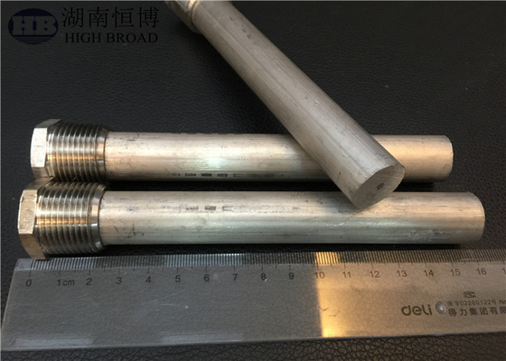 Sacrificial water heater magnesium anode rod protects water heater from rusting