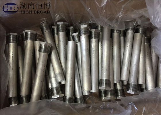 แกนแอโนดผสมสังกะสีอัลลอยด์ 22 มม. พร้อมหัวนมไดอิเล็กทริก 3/4 NPT ยาว 750 มม. ควบคุมกลิ่นสำหรับเครื่องทำน้ำอุ่นในครัวเรือน