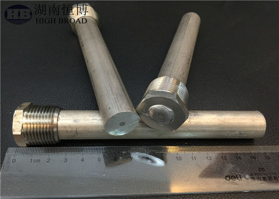 แกนแอโนดผสมสังกะสีอัลลอยด์ 22 มม. พร้อมหัวนมไดอิเล็กทริก 3/4 NPT ยาว 750 มม. ควบคุมกลิ่นสำหรับเครื่องทำน้ำอุ่นในครัวเรือน