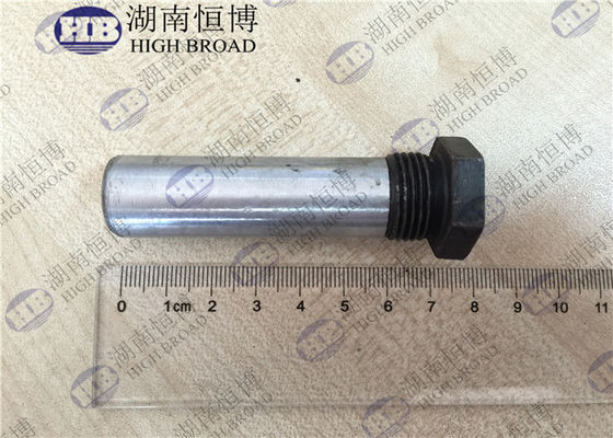 32mm Diameter 1000mm Length 1" NPT Thread High-Potential Magnesium Anode Rod for Marine Boiler Protection