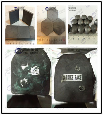 Pressureless Sintered Boron Carbide Ceramic Tile 50x50mm Ultra-Lightweight Ballistic Protection Plate