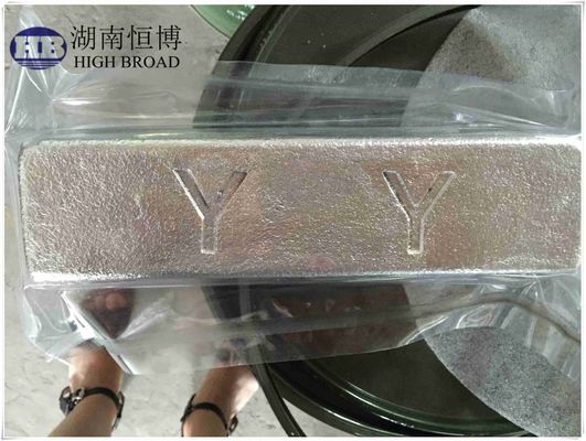 MgY30 ความบริสุทธิ์สูง แผ่นดินหายาก แมกนีเซียม Yttrium สังกะสี Ingot ด้วยสารสาร Yttrium 30% และความบริสุทธิ์ขั้นต่ํา 99.5% สําหรับการใช้งานระดับอวกาศ