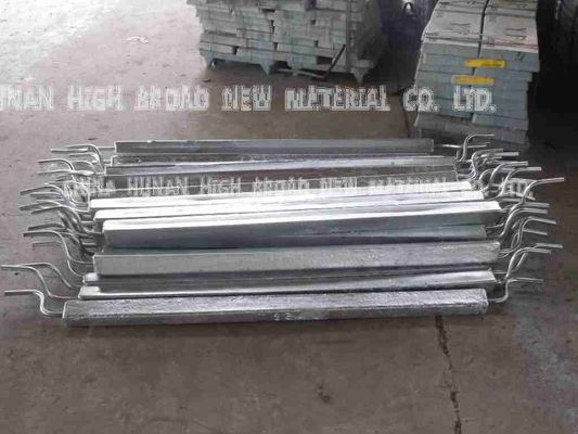 Anode อลูมิเนียมติดตั้ง Flush With Solid Rod Insert สําหรับการป้องกัน cathodic Off-shore สอดคล้องกับรูปร่างทางกณิตศาสตร์ของโครงสร้างและมีผลกระทบต่ํากว่าต่อความต้านทาน