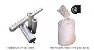Anode การเสียสละ Cast 9D3 17D3 32D5 แม็กนีเซียม Anode สําหรับ M1C 17 ปอนด์ 32 ปอนด์ 60 ปอนด์ Anodes Backfilled