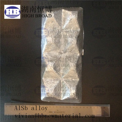 โลหะผสมอะลูมิเนียมพลวง AlSb 10% และ 20% ในรูปแบบแท่งน้ำหนัก 4-8 กก. สำหรับการใช้งานประสิทธิภาพสูง