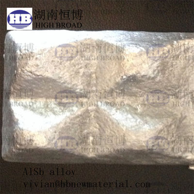 โลหะผสมอะลูมิเนียมพลวง AlSb 10% และ 20% ในรูปแบบแท่งน้ำหนัก 4-8 กก. สำหรับการใช้งานประสิทธิภาพสูง