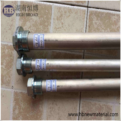 แท่งแอโนดแมกนีเซียมขนาด 32 นิ้ว พร้อมเกลียว BSP BSPT NPT 3/4" ได้รับการรับรอง ISO9001:2008 สำหรับเครื่องทำน้ำอุ่น
