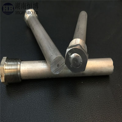 แท่งแอโนดแมกนีเซียมขนาด 32 นิ้ว พร้อมเกลียว BSP BSPT NPT 3/4" ได้รับการรับรอง ISO9001:2008 สำหรับเครื่องทำน้ำอุ่น