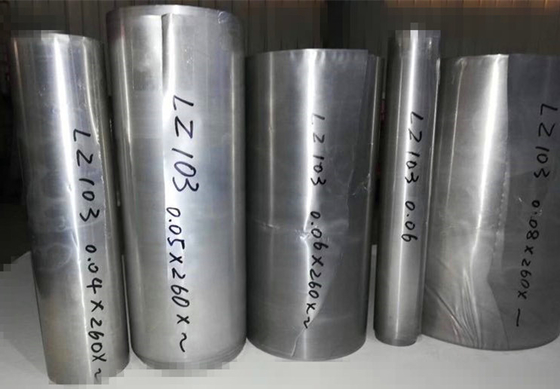 LZ103 แผ่นโลหะผสมแมกนีเซียม, โลหะผสมแมกนีเซียม 0.05 มม. 0.06 มม. 0.08 มม