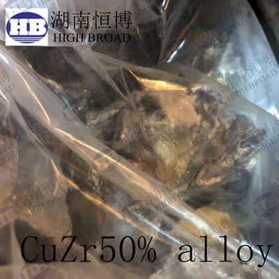 CuZr50% ทองแดงเซอร์โคเนียมโทโลหะผสมสำหรับโลหะผสมจากทองแดงโท