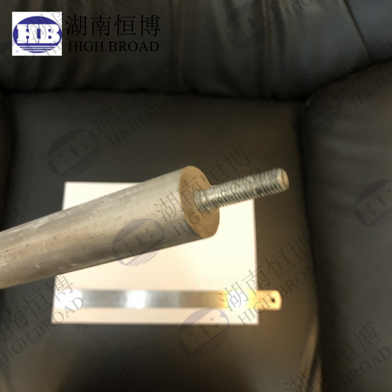 cAST AZ31 แม็กนีเซียมสต๊อปแอโนด สําหรับเครื่องทําน้ําร้อน M6 20x250 AZ31B Mg สต๊อป