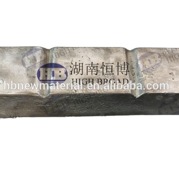 อัลคิว Master Alloy Ingot ที่มีสารทองแดง 50% สําหรับการปรับปรุงเมล็ดพันธุ์ในอุปกรณ์อากาศ