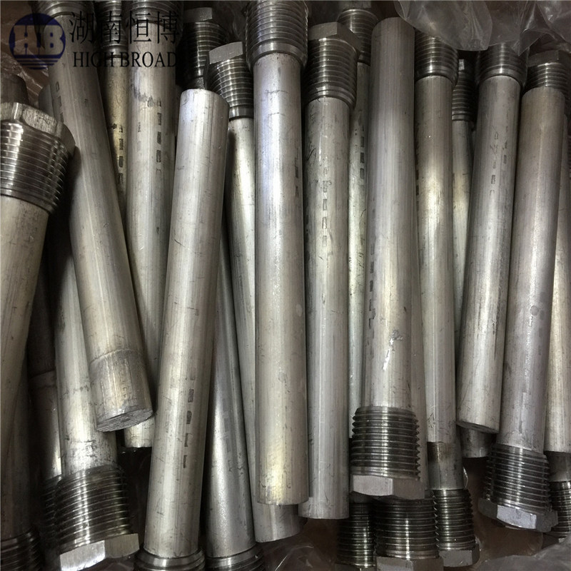 แท่งแอโนดแมกนีเซียมขนาด 32 นิ้ว พร้อมเกลียว BSP BSPT NPT 3/4" ได้รับการรับรอง ISO9001:2008 สำหรับเครื่องทำน้ำอุ่น